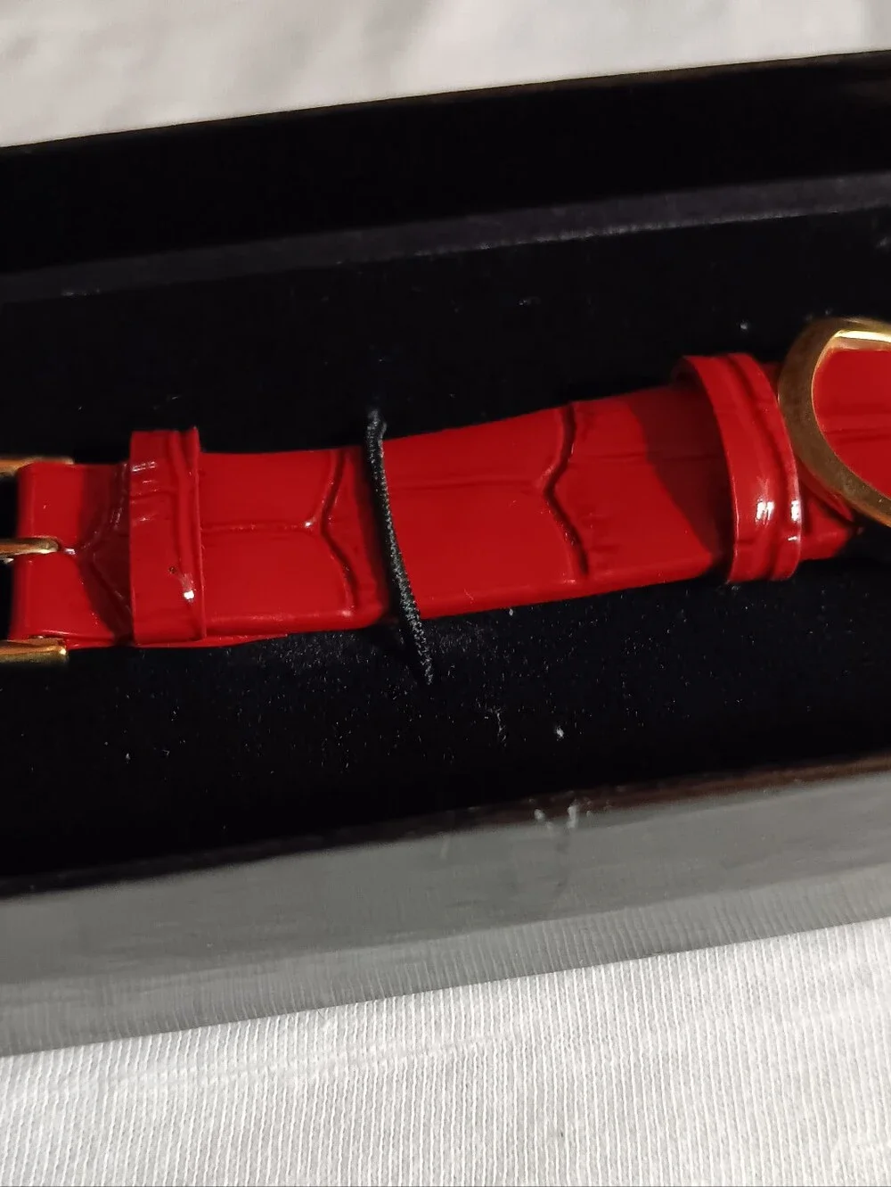 Mint In Box Joan Rivers Watch New Battery Red Croc Tested